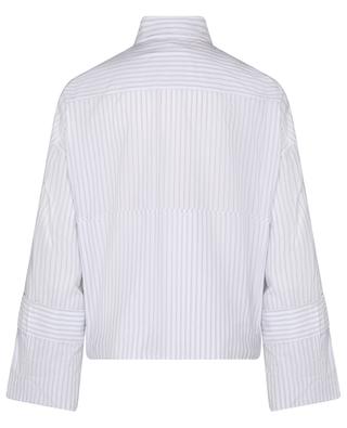 Striped boxy shirt with frayed hem MM6