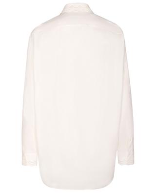 Cotton long-sleeved shirt with laser-cut detailing MM6