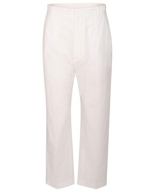 Cotton staight leg pinstripe trousers MM6