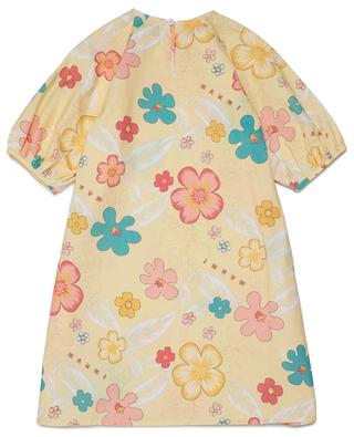 A-line girl's dress in floral poplin MARNI