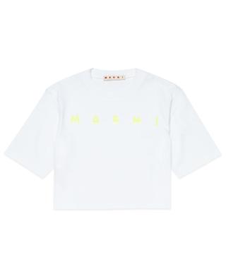 T-shirt raccourci fille orné d'un logo en sequins MARNI