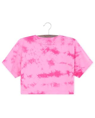 Tie-and-dye printed girl's cropped boxy T-shirt MM6 MAISON MARGIELA