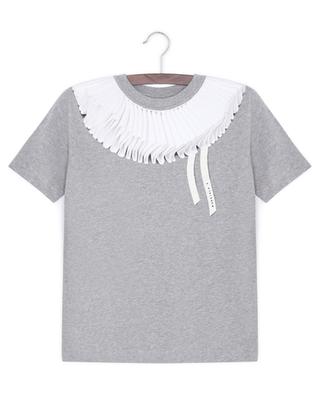 Ruffle collar printed girl's T-shirt MM6 MAISON MARGIELA