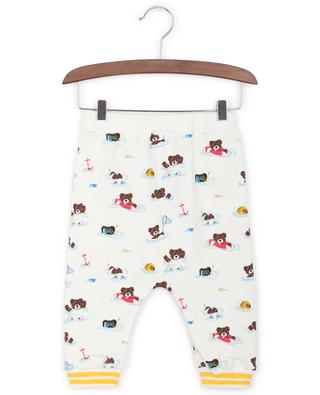 Bear Beach printed baby jogging trousers FENDI