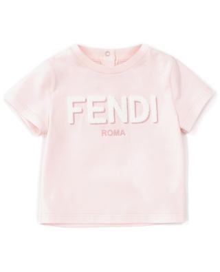 Logo-besticktes Baby-Kurzarm-T-Shirt FENDI