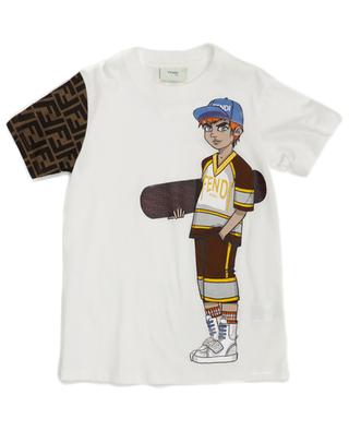 T-shirt garçon imprimé Fendi Family Skater FENDI