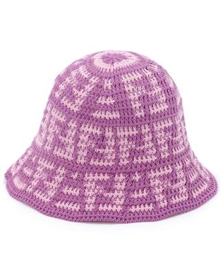 FF All-Over girl's openwork knit bucket hat FENDI