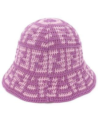 FF All-Over girl's openwork knit bucket hat FENDI