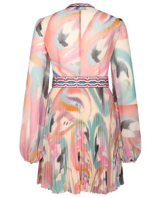 Butterfly Wings pleated chiffon mini dress with embroideries ETRO