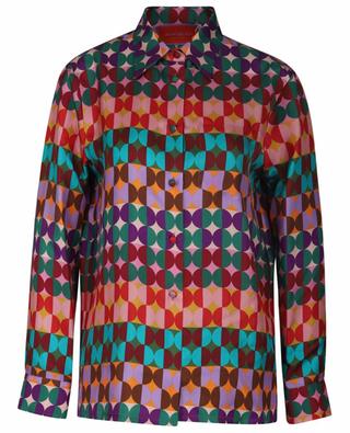 Boy Mezzaluna Rainbow silk long-sleeved blouse LA DOUBLEJ
