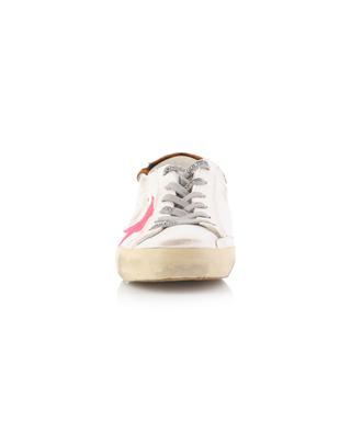 Super-Star Classic distressed leather low-top sneakers with zebra detail GOLDEN GOOSE