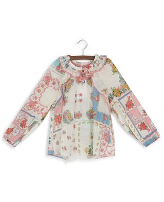 Clover girl's frill and florad adorned blouse ZIMMERMANN