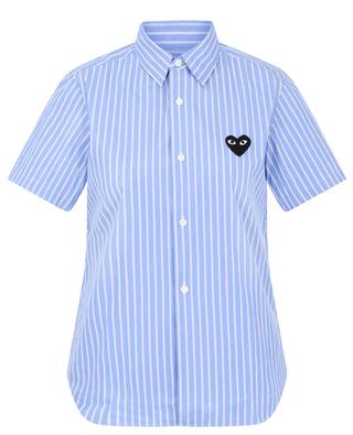 Black Heart striped short-sleeved shirt COMME DES GARCONS PLAY