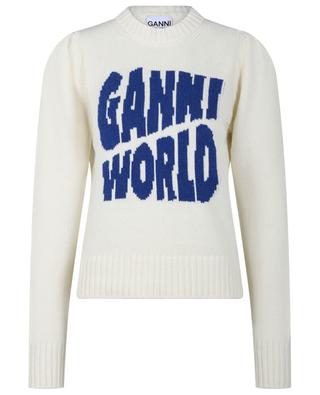 GANNI WORLD wool jacquard jumper GANNI