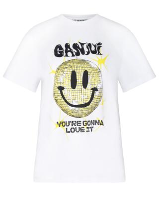 T-Shirt mit Smiley-Print You're Gonna Love It GANNI