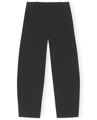 Curved Leg cropped pinstripe trousers GANNI