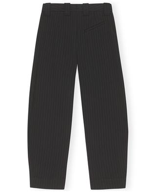 Curved Leg cropped pinstripe trousers GANNI