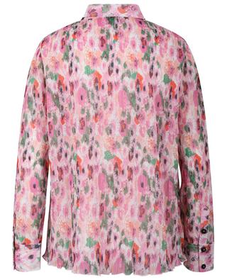Pleated floral georgette blouse GANNI