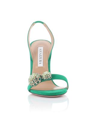 Love Bubble 105 heeled suede and crystal sandals AQUAZZURA