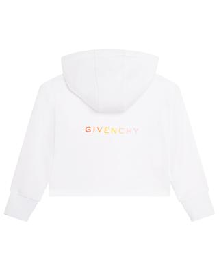 4G Peace hooded cropped girl's sweatshirt GIVENCHY