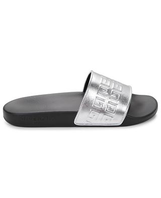 4G silver-tone girl's pool slides GIVENCHY