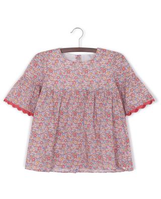 Liberty fabric girl's short-sleeved blouse TARTINE ET CHOCOLAT