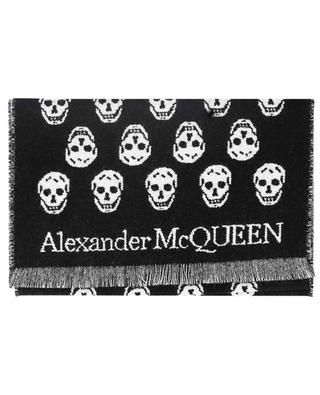 Reversible Skull wool jacquard scarf ALEXANDER MC QUEEN