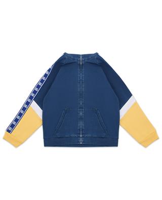 Patchwork style boy's full-zip hooded sweatshirt DOLCE & GABBANA
