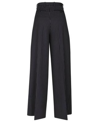 Wide-leg pinstripe trousers in wool blend VERSACE