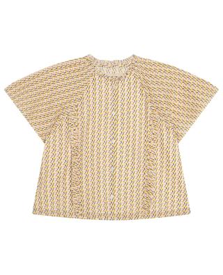 Monogrammed girl's lurex stripe blouse ZADIG & VOLTAIRE