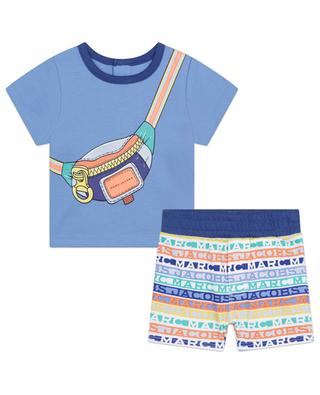 Trompe-l'oeil cotton baby shorts and T-shirt outfit THE MARC JACOBS