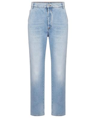 Monogrammed faded straight-leg jeans BALMAIN