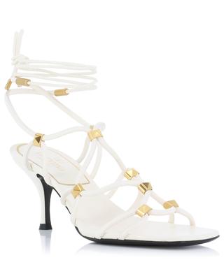 Rockstud Net 70 heeled lace-up sandals in leather VALENTINO GARAVANI