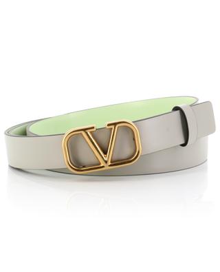 VLogo Signature thin reversible smooth leather belt - 2 cm VALENTINO GARAVANI