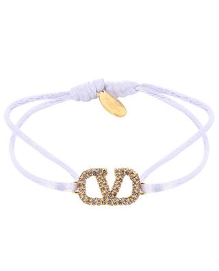 VLogo Signature crystal clad cord bracelet VALENTINO GARAVANI
