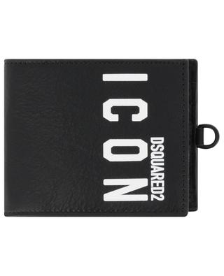 Be ICON vintage leather wallet with strap DSQUARED2