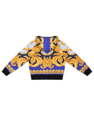Barocco 660 boy's full-zip hooded sweatshirt VERSACE