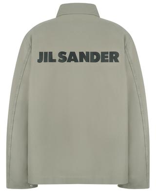 Hemdjacke aus Dry-Touch-Baumwolle mit Logoprint JIL SANDER