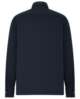 Full-zip nylon gabardine shirt jacket JIL SANDER