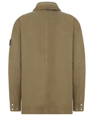 Hooded gabardine shirt jacket in vintage gabardine STONE ISLAND