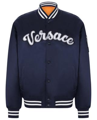 Varsity technical fabric embroidered bomber jacket VERSACE