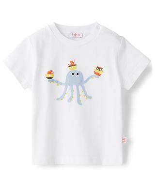 Kraken printed baby T-shirt IL GUFO