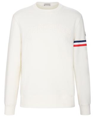 Stripe adorned varsity spirit crewneck sweatshirt MONCLER