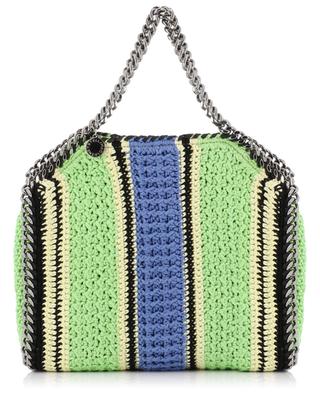 Falabella Mini striped crochet tote bag STELLA MCCARTNEY