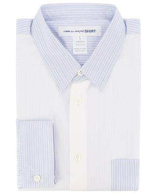 Stripe patchwork adorned long-sleeved shirt COMME DES GARCONS SHIRT