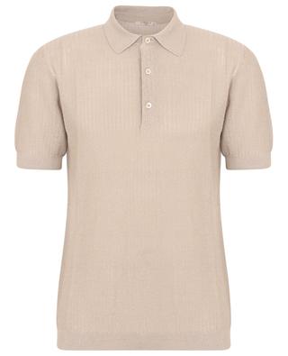 Linen and cotton short-sleeved polo shirt CIRCOLO 1901
