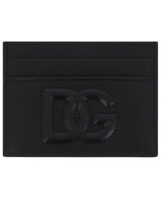Porte-cartes compact en cuir lisse logo DG DOLCE & GABBANA