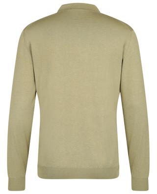 Long-sleeved silk and cotton knit polo shirt MAURIZIO BALDASSARI