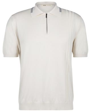 Short-sleeved knit silk and cotton polo shirt MAURIZIO BALDASSARI