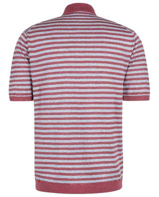 Striped short-sleeved linen polo shirt MAURIZIO BALDASSARI
